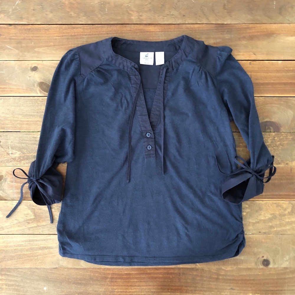Caribbean Joe Navy Top
